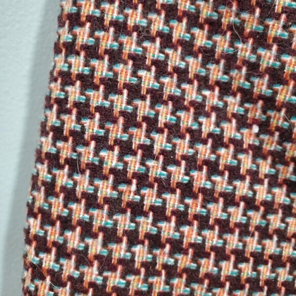 ModCloth Women's Brown Wide Leg Geometric Wool Blend Retro Trouser Pants Sz 2 - Picture 13 of 16